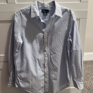 Ralph Lauren Boy’s White and Blue Checkered Shirt